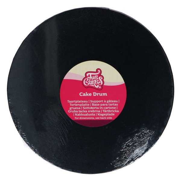 FunCakes Cake Drum Round Ø30 cm - Black