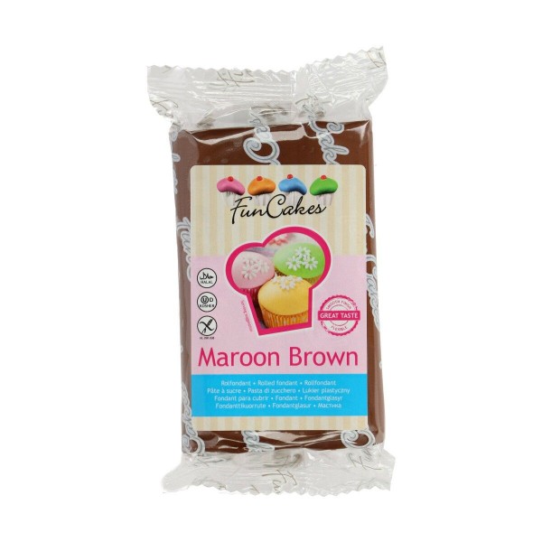 FuncakesFondant maroon brown 250 g