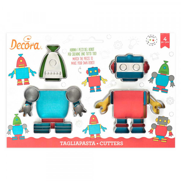 4tlg Ausstecher Set Robots