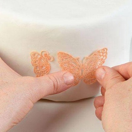 Essbare Spitze/Lace Form aus Silikon - Slim Butterfly