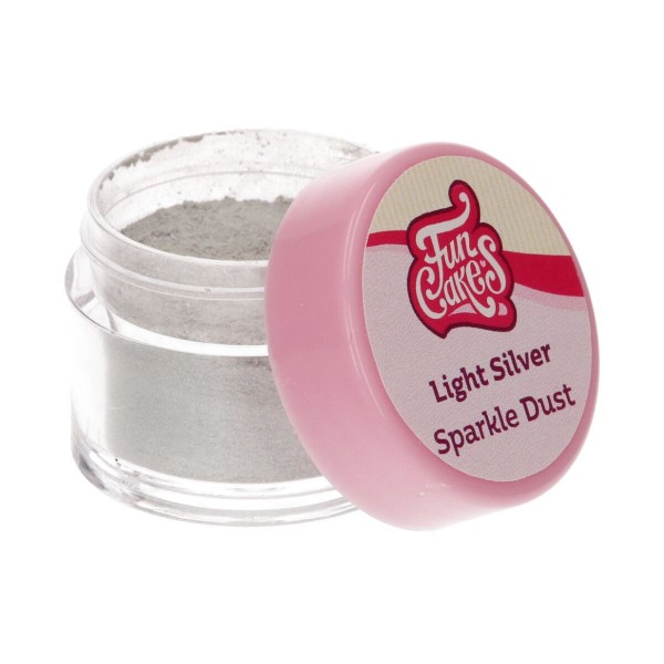 FunCakes Glanzpuderfarbe - Light Silver