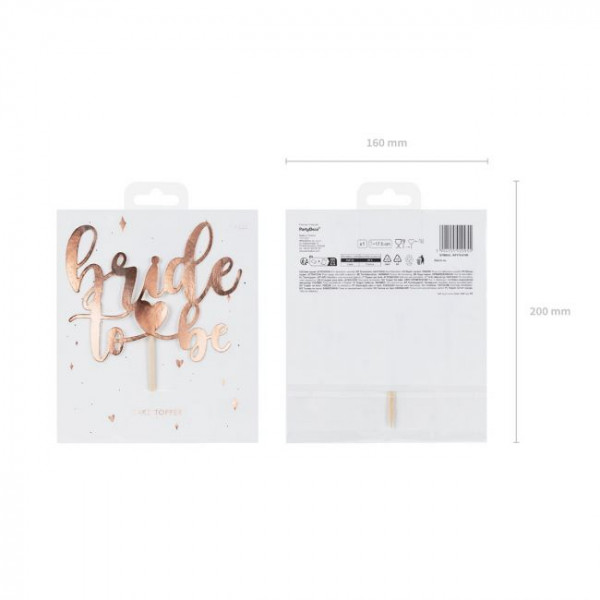 Torten Topper Bride To Be - Rose Gold
