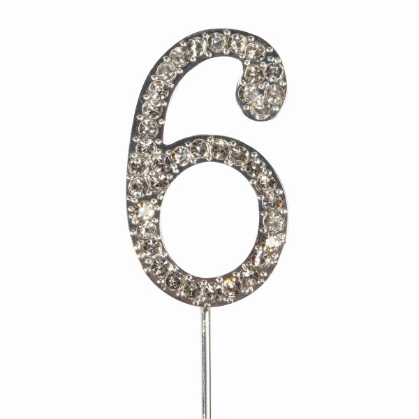 Cake Star Cake Topper Diamant Zahl 6