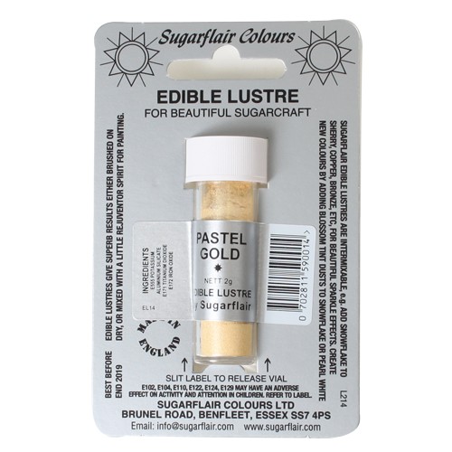 Sugarflair Edible Lustre Pastel Gold, 2g