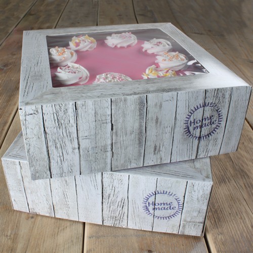 Tortenschachtel -Pure- 26 x 26 cm, 12 cm hoch - 2er Pack