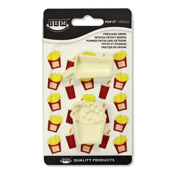 JEM Pop It® Fritten und Getränk 2-teilig