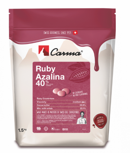 Carma Kuvertüre Ruby Azalina 40% - 1,5 kg Beutel