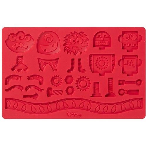 Wilton Fondant &amp; Gum Paste Mold Robots and Monsters