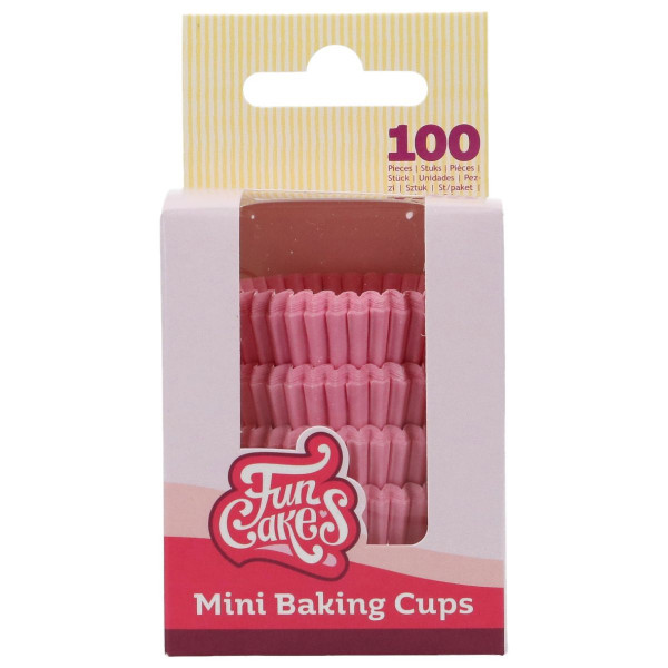 FunCakes Mini Baking Cups light pink pk/100