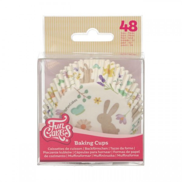 Papierbackförmchen 50 mm Frühling/Ostern - 48 Stück - neu!