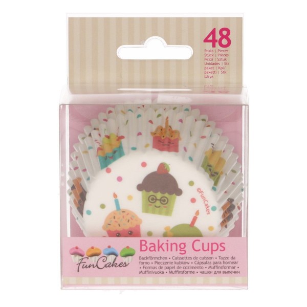Papierbackförmchen 50 mm Cupcake-Party - 48 Stück - neu!