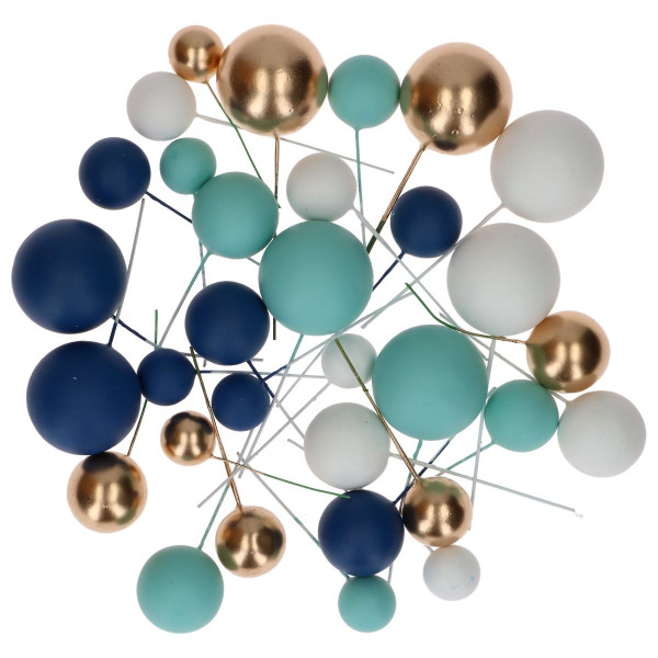 Simply Making Decorative Ball Set Blue Ombre &amp; Gold pk/32