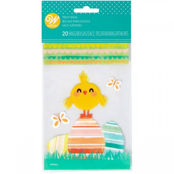 Mini-Süßigkeitentütchen incl. Clips Huhn 20 St.