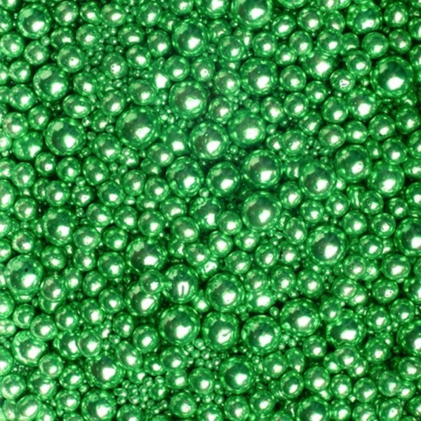 Zuckerperlen Mix lgrün metallic -Glutenfrei-