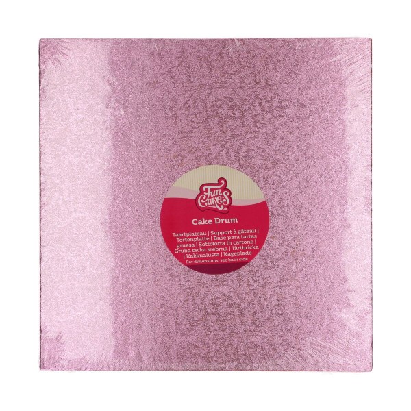 Cake Drum quadratisch 30,3 x 30,3 cm - rosa