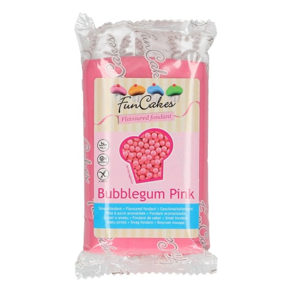 FunCakes Fondant mit Kaugummigeschmack pink 250 g - NEU -