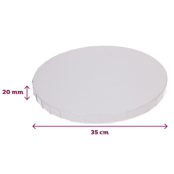 FunCakes Cake Drum Round Ø35cm White 20mm