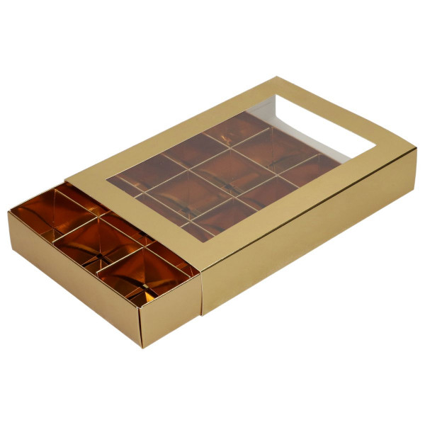 FunCakes Treat &amp; Letter Box Gold 20x14x3,5cm pk/10