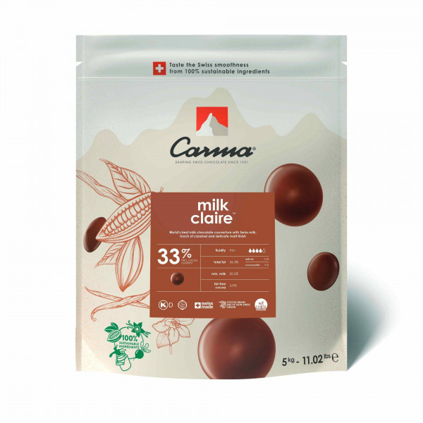 Carma Kuvertüre Vollmilch Claire 33% - 1,5 kg Beutel