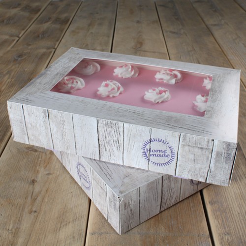 Tortenschachtel -Pure- rechteckig 36 x 25 cm, 8 cm hoch - 2er Pack