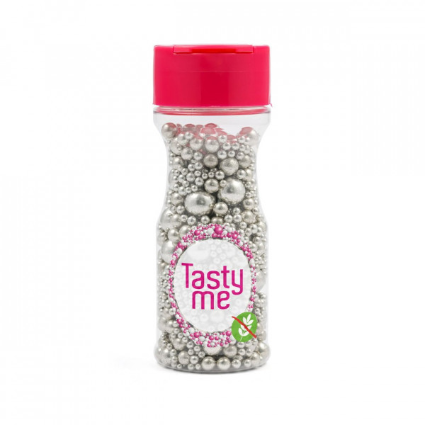 Zuckerperlen-Mix Silber Metallic -Glutenfrei-