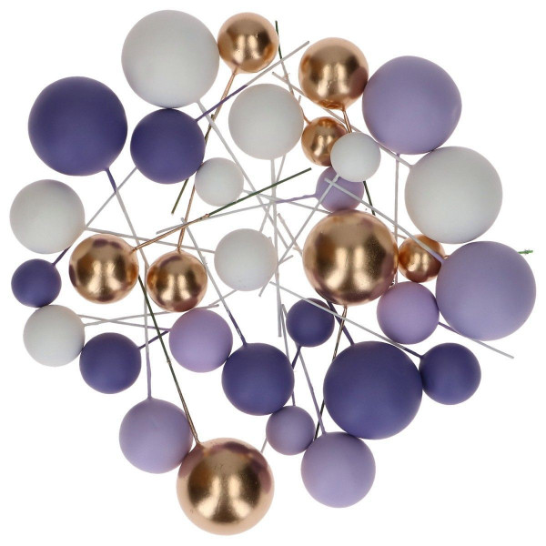 Simply Making Decorative Ball Set Purple Ombre &amp; Gold pk/32