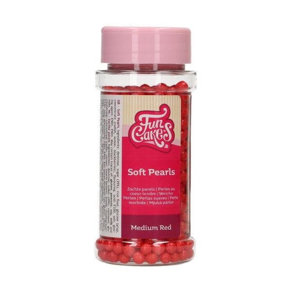 FunCakes Soft Pearls Medium Rot 80g