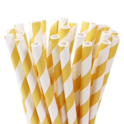 Lollipop Sticks gestreift gelb