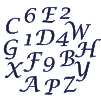 Alphabet und Ziffern - Script