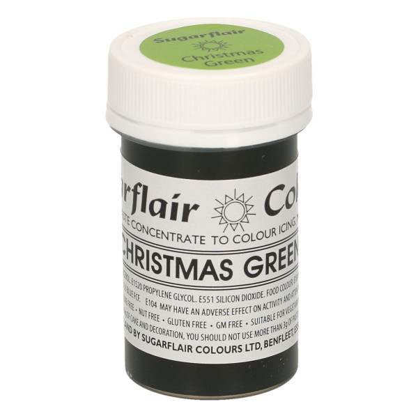 Sugarflair Paste Colour CHRISTMAS GREEN 25g