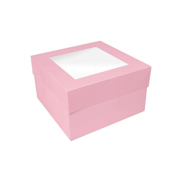 Cake Box Window Light Pink 20 x 20 x 15 cm