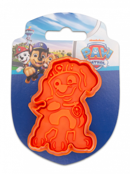 Prägeausstecher mit Auswerfer Paw Patrol *Zuma* auf Karte, 6,5 cm
