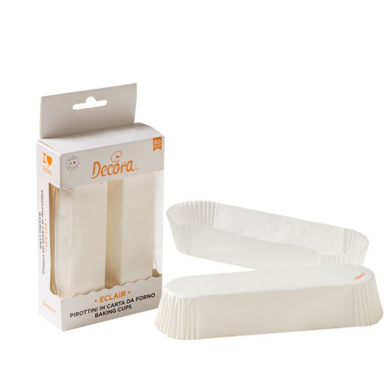 Eclair Papierbackförmchen weiß 60 St.