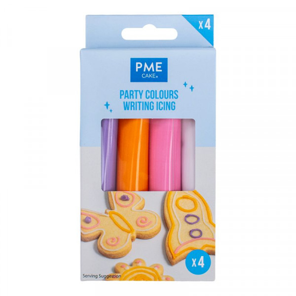 Zuckerschrift-Partyfarben 4er Pack