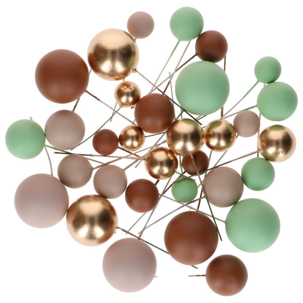 Simply Making Decorative Ball Set Earthy Tones &amp; Gold pk/32
