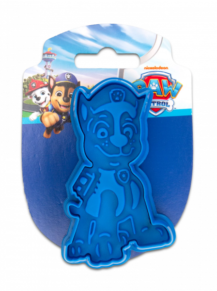 Prägeausstecher mit Auswerfer Paw Patrol *Chase* auf Karte, 8,0cm