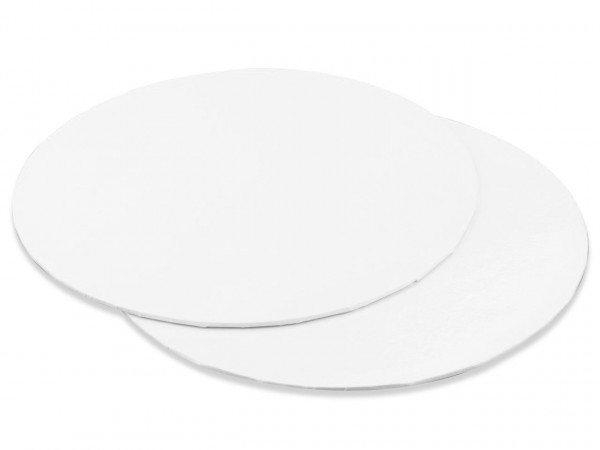 Cake Board 3 mm weiß glänzend 15cm rund