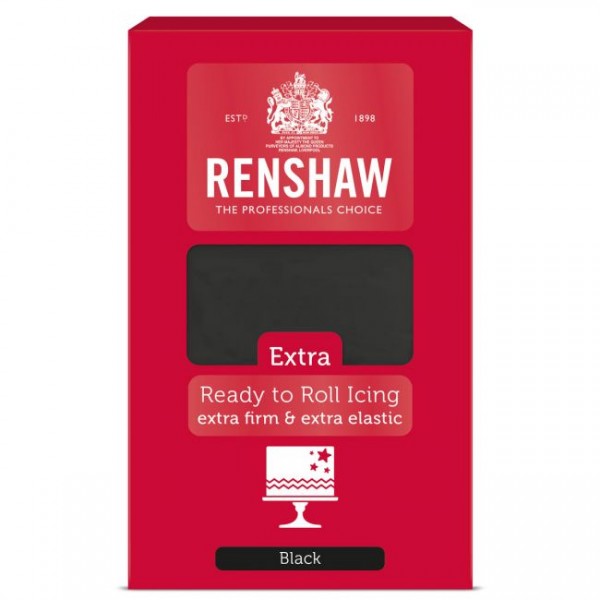 Rollfondant Renshaw Extra 1kg - Schwarz