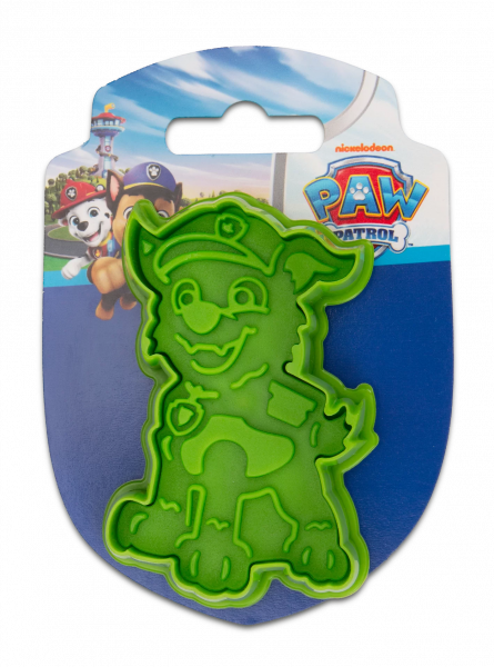 Prägeausstecher mit Auswerfer Paw Patrol *Rocky* auf Karte, 7,5 cm
