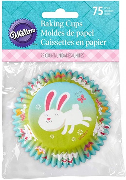 Papierbackförmchen 50 mm Osterhäschen - 75 Stück