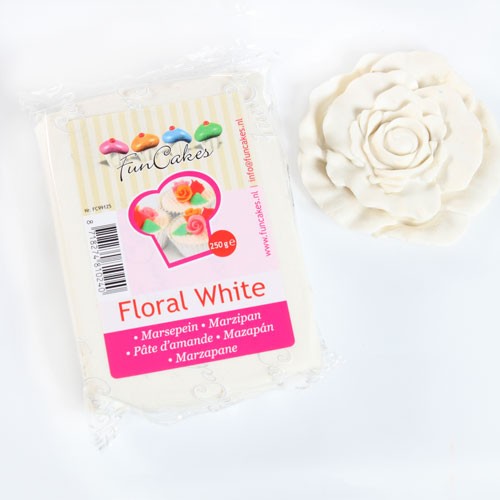 FunCakes Mandelhaltige Zuckermasse Floral White 250 g