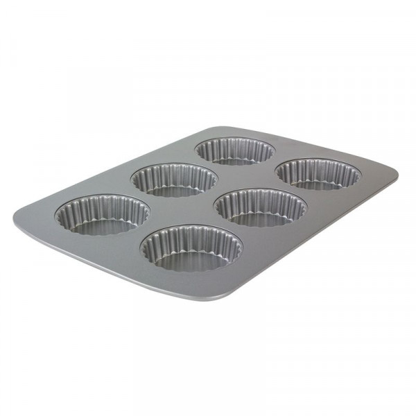 Antihaft - 6 Cup Tartelette Form (37.3 x 26.1mm / 14.7 x 10.3")